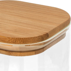 ESTIA ΔΟΧΕΙΟ ΑΠΟΘΗΚΕΥΣΗΣ BAMBOO ESSENTIALS 550ml ΓΥΑΛΙΝΟ ΜΕ ΚΑΠΆΚΙ