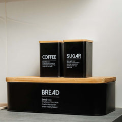 ESTIA ΔΟΧΕΙΟ ΓΙΑ ΚΑΦΕ BAMBOO ESSENTIALS ΜΕΤΑΛΛΙΚΟ 10x13cm ΜΑΥΡΟ