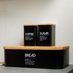 ESTIA ΔΟΧΕΙΟ ΓΙΑ ΖΑΧΑΡΗ BAMBOO ESSENTIALS ΜΕΤΑΛΛΙΚΟ 10x13cm ΜΑΥΡΟ