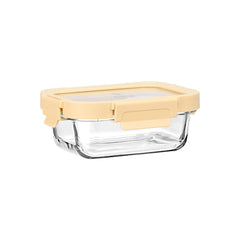 ESTIA ΦΑΓΗΤΟΔΟΧΕΙΟ CLICK&SEAL ΓΥΑΛΙΝΟ 370ml 16.3x12.3x6.2cm ΜΕ ΚΑΠΑΚΙ ΠΛΑΣΤΙΚΟ IVORY