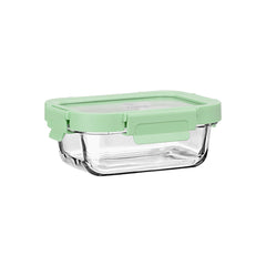 ESTIA ΦΑΓΗΤΟΔΟΧΕΙΟ CLICK&SEAL ΓΥΑΛΙΝΟ 370ml 16.3x12.3x6.2cm ΜΕ ΚΑΠΑΚΙ ΠΛΑΣΤΙΚΟ MINT