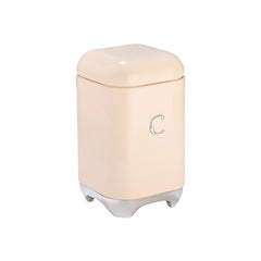 ESTIA ΔΟΧΕΙΟ ΓΙΑ ΚΑΦΕ EPOQUE ΜΕΤΑΛΛΙΚΟ 11x18.8cm ΚΡΕΜ