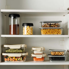 ESTIA ΦΑΓΗΤΟΔΟΧΕΙΟ CLICK&SEAL ΓΥΑΛΙΝΟ 640ml 18.9x14.5x6.7 ΜΕ ΚΑΠΑΚΙ ΠΛΑΣΤΙΚΟ IVORY