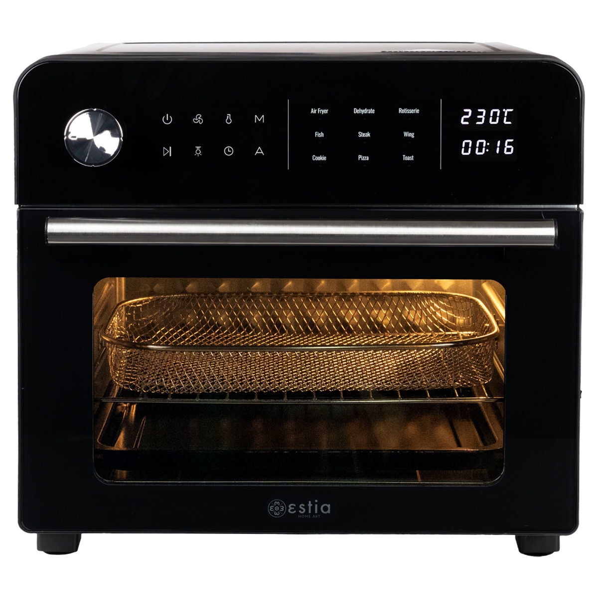 ESTIA ΦΡΙΤΕΖΑ ΑΕΡΟΣ - ΦΟΥΡΝΑΚΙ TITAN CHEF 1700w 23lt ΜΕ 9 ΠΡΟΓΡΑΜΜΑΤΑ ΜΑΓΕΙΡΕΜΑΤΟΣ