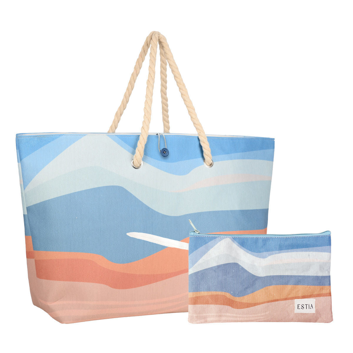 ESTIA ΤΣΑΝΤΑ ΘΑΛΑΣΣΗΣ SERENE SHORES 63x20x36cm ΜΕ ΤΣΑΝΤΑΚΙ