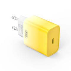 XO CE18 Φορτιστής Ταχείας Φόρτισης USB-C EU 30W (Κίτρινο)