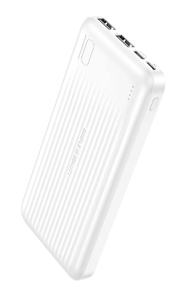 XO PB301 Power Bank με Φωτεινή Ένδειξη 10000mAh Λευκό