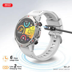 XO J7 Αθλητικό Smartwatch Κλήσης Star Round (Γκρι)