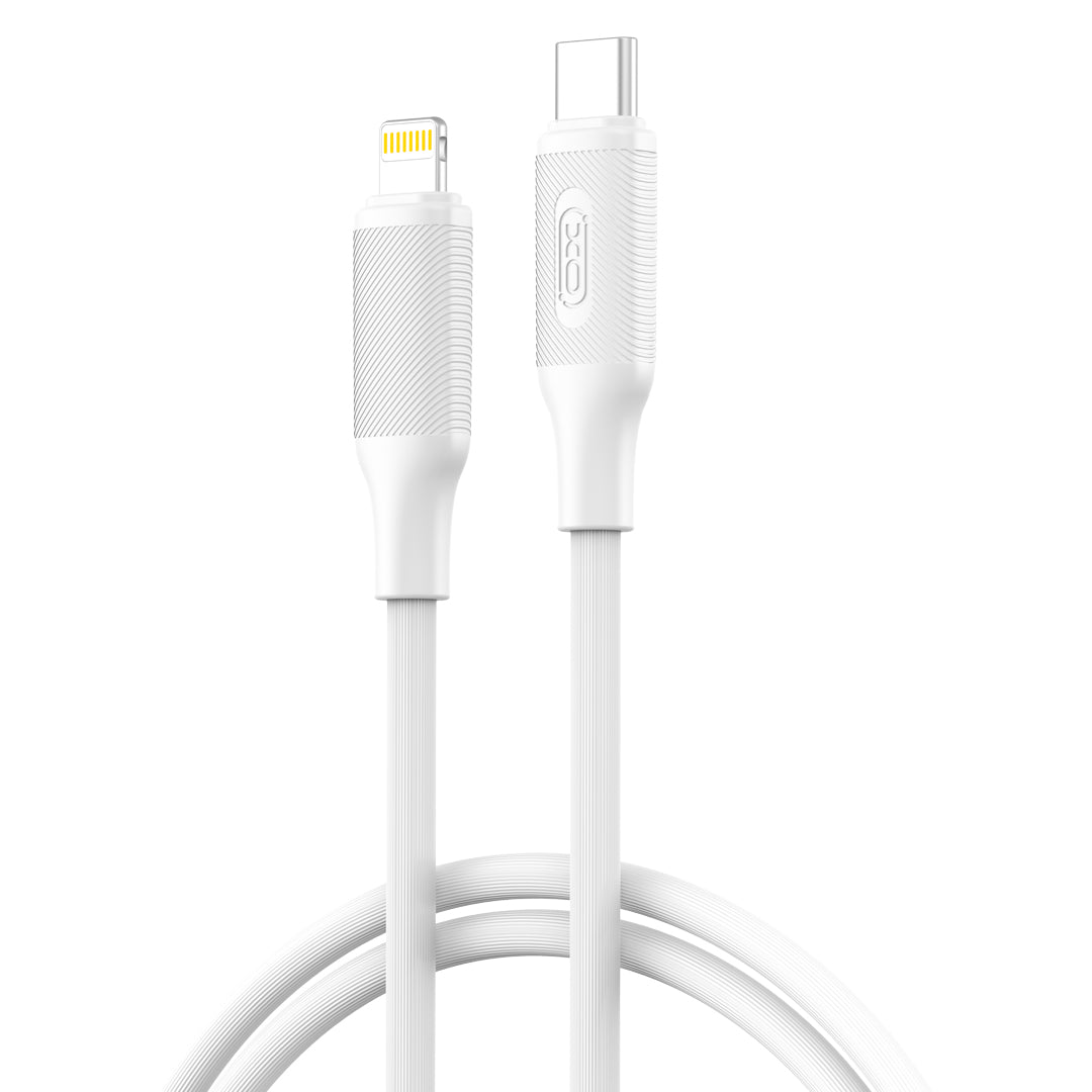 XO NB-Q265A PD 27W Καλώδιο Αντάπτορας Type-C σε Lightning Μινιμαλιστικό Λευκό