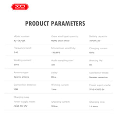 XO MKF09A Ασύρματα Μικρόφωνα Type-C με κλιπ γιακά