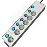 Entac Πολύπριζο 6 Θέσεων με Ξεχωριστούς Διακόπτες 3G1.5 1.5m