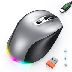 Meetion Ασύρματο Ποντίκι Office MT-BTM007 με Bluetooth & 2.4G Γκρι