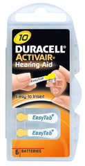 Duracell Μπαταρίες Βαρηκοΐας Activair DA10 (6τμχ)