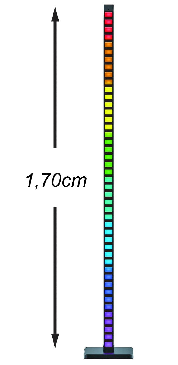 Avide LED Γωνιακό Φωτιστικό Δαπέδου Ψηφιακό RGB με Αισθητήρα Μουσικής και Τηλεχειριστήριο IR