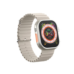 XO M9 Ultra Αθλητικό Smartwatch Κλήσης με Ασύρματη Φόρτιση (Ασημί)