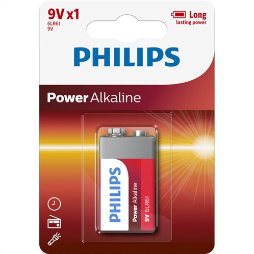Philips Αλκαλική Μπαταρία 6LR61/P1B 9V