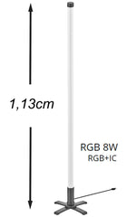 Avide LED Γωνιακό Φωτιστικό Δαπέδου RGB 8W RGB+IC με Τηλεχειριστήριο IR
