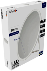 Avide LED Επιτραπέζιο Φωτιστικό Καθρέφτης Make Up Στρογγυλό και Επαναφορτιζόμενο