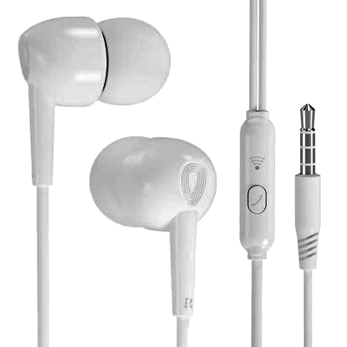 XO EP37 Ακουστικά Handsfree In-ear 1.15m Λευκά