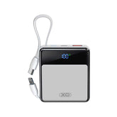 XO PR224 mini Power Bank Γρήγορης Φόρτισης με Ψηφιακή Οθόνη 10000mAh (Λευκό)