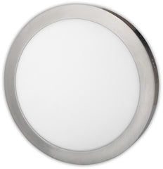 Avide LED Πλαφονιέρα Οροφής Στρογγυλή από Αλουμίνιο Σατέν Νίκελ 18W Λευκό 4000K