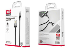 XO NB188 2.4A Καλώδιο Φόρτισης Διπλής Φοράς USB & Micro 1m Γκρι