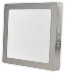 Avide LED Πλαφονιέρα Οροφής Τετράγωνη από Αλουμίνιο Σατέν Νίκελ 18W Λευκό 4000K