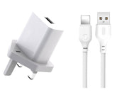 XO L99 Φορτιστής UK με Καλώδιο Lightning 2.4A