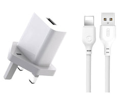 XO L99 Φορτιστής UK με Καλώδιο Lightning 2.4A