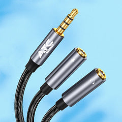 Αντάπτορας ATC HQ 3.5mm 4PIN Θηλυκό σε 2x 3.5mm 0.35m
