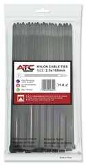 ATC Δεματικά 2.5x100mm Νάιλον Μαύρα 100τμχ Σακουλάκι