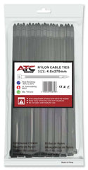 ATC Δεματικά 4.8x370mm Νάιλον Μαύρα 100τμχ Σακουλάκι