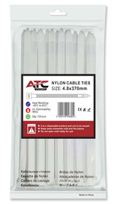 ATC Δεματικά 4.8x370mm Νάιλον Μαύρα 100τμχ Σακουλάκι