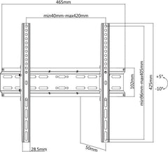 ATC Βάση Τηλεόρασης Επιτοίχια ATC-2544 32'' - 55"
