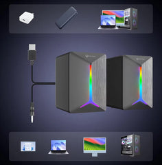 Meetion SP2011 Ηχείο Υπολογιστή (3.5mm + USB)