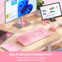 Meetion Σετ Γραφείου DirectorA Εργονομικό Combo / Ροζ