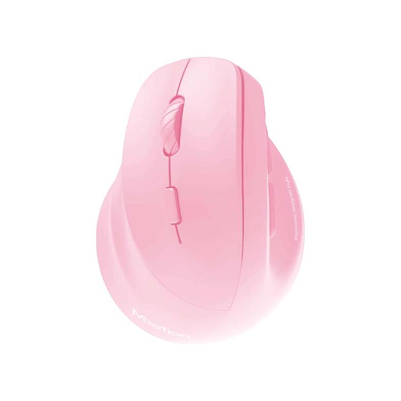 Meetion MT-BTM010L Αριστερό Εργονομικό Ασύρματο Ποντίκι Ροζ