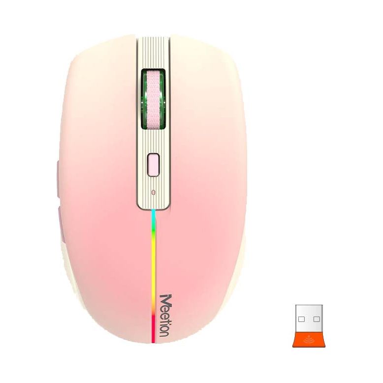 Meetion BTM002 Ασύρματο Ποντίκι Bluetooth (Ροζ)