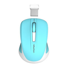 Silent Mini 2.4G Οπτικό Ασύρματο Ποντίκι (Κυανό)