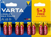 Varta Μπαταρίες Longlife Max Power Αλκαλικές Mignon AAA B5+3