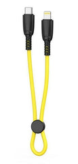 XO NB-Q248A Suluo Series Φορητό Καλώδιο Αντάπτορας Type-C σε Lightning 27W 25cm Strip Κίτρινο