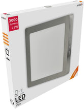 Avide LED Πλαφονιέρα Οροφής Τετράγωνη από Αλουμίνιο Σατέν Νίκελ 24W Λευκό 4000K