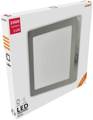 Avide LED Πλαφονιέρα Οροφής Τετράγωνη από Αλουμίνιο Σατέν Νίκελ 24W Λευκό 4000K