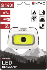 Entac Φακός Κεφαλής 5+3W (3xAAA Δεν Περιλαμβ.) Λευκός