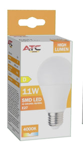 ATC SMD LED High Lumen Λαμπτήρας A60 230V 11W/1520LM E27 4000K