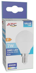 ATC SMD Λαμπτήρας LED Globe P45 230V 7W/600LM E14 6500K