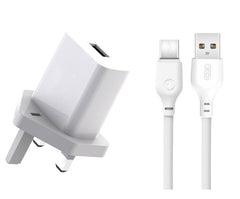 XO L99 (UK) Φορτιστής με Καλώδιο Type-C 2.4A