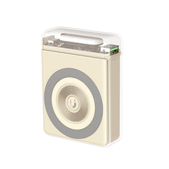 XO PR226 Mini Μαγνητικό Power Bank Γρήγορης Φόρτισης με Διαφάνεια και Φωτεινή Ένδειξη 10000mAh (Μπεζ)