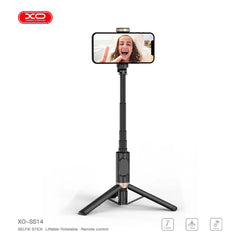 XO SS14 Bluetooth Selfie Stick με Ενσωματομένο Κρυφό Ενισχυμένο Τρίποδο (Rod από Αλουμίνιο) 0.72m