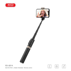 XO SS14 Bluetooth Selfie Stick με Ενσωματομένο Κρυφό Ενισχυμένο Τρίποδο (Rod από Αλουμίνιο) 0.72m